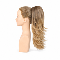 Extensions de cheveux en fibre haute température de 20 pouces, bouclées, avec cordon de serrage, postiche à clipser, pour femmes noires, I-Tip, vente en gros