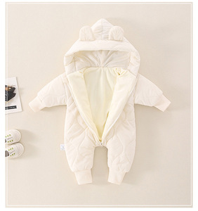 Combinaison d'hiver à capuche pour nouveau-nés filles et garçons, salopette chaude pour bébés, manteau de neige pour enfants, combinaison ours pour tout-petits, vêtements d'extérieur - Product Image 5