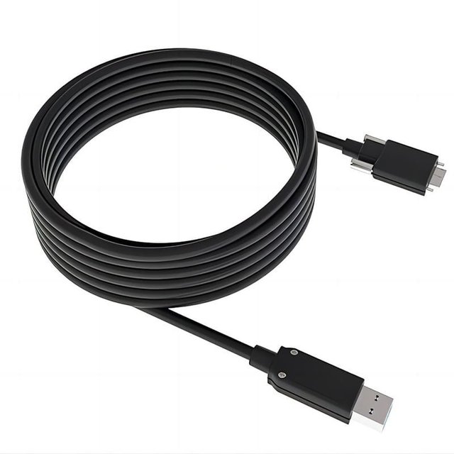 USB 3.1 Gen 2 Active Optical Cable with Screw Lock 10Gbps AM to CM AOC Type C Male with Locking Screws Hybrid Fiber Copper