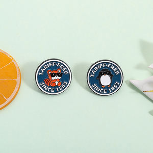 Sans <span class=keywords><strong>tarif</strong></span> depuis 1853 émail broche Cool pingouin et raton laveur avec lunettes de soleil broche bijoux cadeau en vrac en gros - Product Image 2
