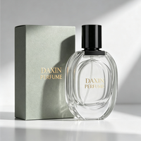 Flacons de parfum modernes emboîtables, faible MOQ, emballage cosmétique vide, flacon de parfum de luxe 50 ml en verre avec boîte