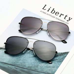 Lunettes de soleil œil de chat surdimensionnées vintage pour femmes, dégradées, protection UV400, monture métallique, style pilote, pour hommes, collection 2022 - Product Image 6