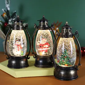 Ruunjoy Fábrica Atacado Natal Lâmpadas Luzes Presentes Plástico Natal Neve Água Globo Lanterna