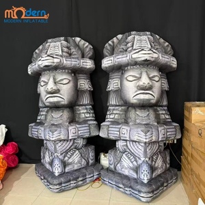 Statue <span class=keywords><strong>Gonflable</strong></span> Géante en Forme de Pierre avec Ventilateur Intégré, 6-8 pieds, pour Décoration de Fête et Île de Pâques - Product Image 2