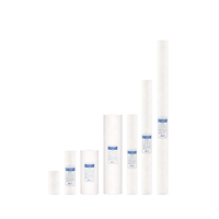 Cartouche filtrante en PP soufflé à chaud efficace de 10 à 40 pouces, filtre à sédiments de 1 micron, purificateur d'eau commercial 500 L/heure, durée de vie 1 an