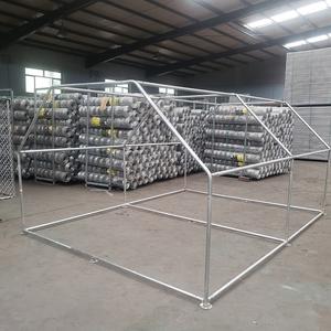 HAOTIAN กระต่ายสัตว์เลี้ยงเล่นกรง/เป็ดโลหะสัตว์สุนัข/บ้านชุบสังกะสีไก่ Coop บ้านขนาดใหญ่ - Product Image 4