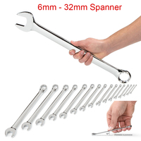 Clé à molette combinée universelle 6-32 mm, grande/petite, métrique, pour bricolage, OEM 45 #   Outil double extrémité en acier pour la maison et la voiture