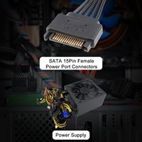Cable de extensión de alimentación SATA de 15 pines macho a hembra para PC 30CM