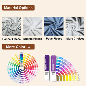 بطانية صوف مخصصة شركة رمي شعار فريق المدرسة كلب أليف صور عائلية طباعة بالتكبير بطانيات شيربا مع شعار - Product Image 3