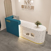 Logo personnalisable Nail Beauty clinique Spa bar Salon rose blanc or violet bureau de réception rond salon de beauté