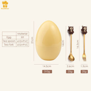 LEHAO - Juego de Cucharas y Tenedores para Postre para Niños, con Logotipo Personalizado, Mini Cuchara Dorada para Té, Helado, Café, de Acero Inoxidable - Product Image 4