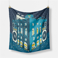 Foulards bandana féminins carrés personnalisés 53*53 100% mouchoirs de couleur unie en soie de cheveux en satin et écharpe de bord de tête