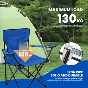 تجربة راحة وسهولة لا مثيل لها مع كرسي تخييم خارجي حديث من الفولاذ المقاوم للصدأ خفيف الوزن قابل للطي - Product Image 5