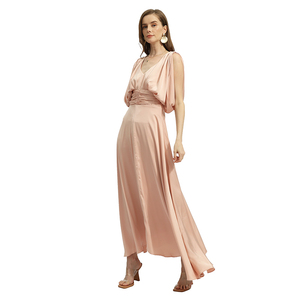 بيع بالجملة جميلة أم فستان العروس ارتفاع الخصر الأرجواني طويل سوينغ فستان وصيفة الشرف - Product Image 3