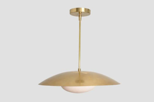 Lámpara Colgante de Latón Hecha a Mano, Estilo Moderno de Mediados de Siglo, Pantalla de Cúpula, LED Minimalista Regulable, para Techo de Hogar u Oficina - Product Image 4