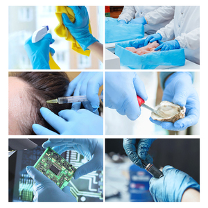 100 Pcs Disposable Blue <strong>Nitrile</strong> <strong>Gloves</strong> 10 Mil Powder Free Safety <strong>Gloves</strong> in a Box Affordable - Product Image 6