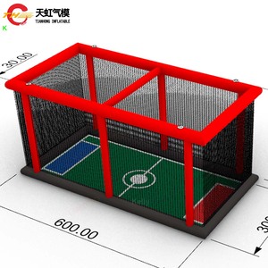 Ballon de football gonflable en PVC portable, cage de football gonflable, nouveau design, télécommande, arène de football gonflable, souffleur, type d'obstacle, vente - Product Image 3