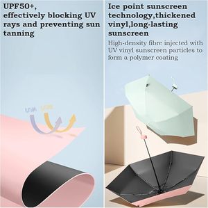 Mini Paraguas <span class=keywords><strong>Plegable</strong></span> de Bolsillo de 6 Pliegues con Protección UV, de Vinilo, <span class=keywords><strong>para</strong></span> Mujer, Ideal <span class=keywords><strong>para</strong></span> Promociones - Product Image 4