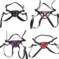 Promotion : Harnais porte-dildo portable, culotte réglable en cuir PU, ceinture pour jouets sexuels lesbiens pour femme