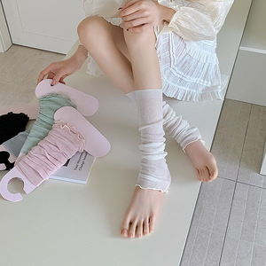 Chaussettes légères en nylon côtelé transparent, fines et décontractées, pour chaussures Mary Jane - Product Image 6