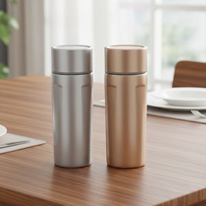 Bouteille isotherme à double paroi en acier inoxydable 320 ml/10 oz, écologique, avec couvercle, garde au chaud/au froid pendant 6/8 heures, approvisionnement direct d'usine - Product Image 1