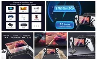 Console de jeu portable rétro LR M25 Mini avec écran IPS 4,3 pouces, Wi-Fi, jeux classiques 3D intégrés, batterie 30000 mAh, processeur quadricœur Linux