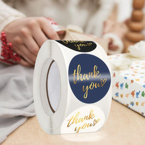 Autocollants de cercle en vinyle imperméables auto-adhésifs personnalisés personnalisés pour cadre photo et rouleaux d'emballage cadeau bougie - Product Image 5