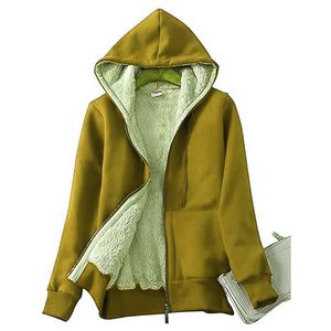 Abrigos de Invierno para Mujer, Chaqueta de Manga Larga, Suéter con Capucha de Lana, Abrigo de Lana Estampado, Abrigo de Lana con Capucha y Mangas Largas para Mujer - Product Image 6