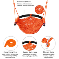 Balancelle tricotée en forme de U Ropecube pour usage intérieur et extérieur, pour enfants et nourrissons, balancelle pour jardin extérieur, chaise suspendue pour bébé