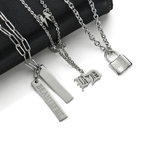 Collier diamant personnalisé en acier inoxydable colliers hommes couple