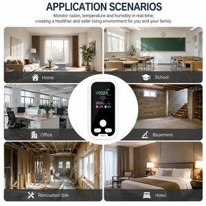 <span class=keywords><strong>Détecteur</strong></span> de radon numérique 3-en-1 OEM <span class=keywords><strong>à</strong></span> brancher avec affichage de la température et de l'humidité sur batterie et écran LCD pour la maison, le bureau et les VR - Product Image 6