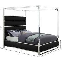 Kainice alta calidad estilo europeo plata cristal acrílico Metal dosel cama marco con acentos cromados plegable tamaño Queen King