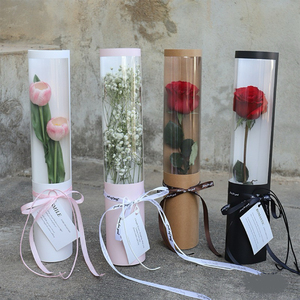 Buket bunga mawar menggantung hati ramah lingkungan kotak hadiah dengan kemasan bunga segar terbuat dari kertas karton - Product Image 4