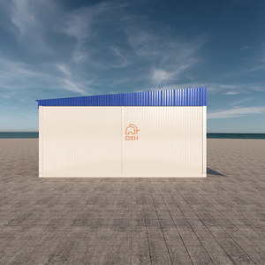 Maison conteneur modulaire pliable et étanche avec porte à volet roulant, utilisée comme <span class=keywords><strong>garage</strong></span> extérieur pour voiture ou local de stockage - Product Image 5