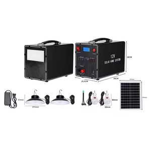 Kit de Luces LED Solares de 12V, Sistema Portátil de Luces de Corriente Continua Pequeñas para Acampar y Uso Doméstico, Sistema de Energía Solar para África - Product Image 1