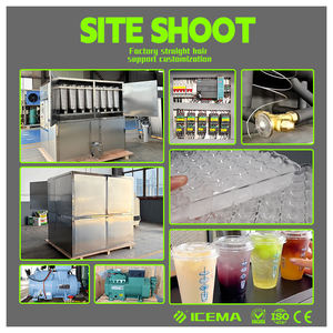 ICEMA Italia 1 tonelada 2 toneladas tamaños personalizables tazas de cubitos de hielo industriales máquina de llenado 110V Motor PLC para aplicación de panadería - Product Image 6