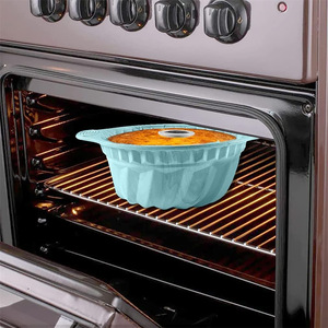 Molde de silicona para pastel, molde redondo antiadherente para hornear, para hacer pasteles, color azul lago, 1 pieza - Product Image 2