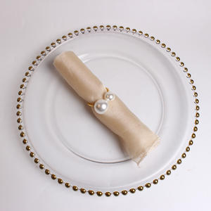 Servilleteros con palabras en U de perlas destacadas transfronterizas, anillos de servilleta con <span class=keywords><strong>boca</strong></span> galvanizada que conservan el Color - Product Image 3