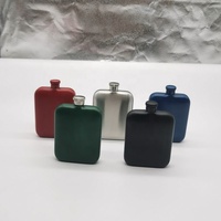 Gourde à liqueur portable en acier inoxydable pour homme, format poche de veste, étanche, pour le camping, flacon carré pour whisky