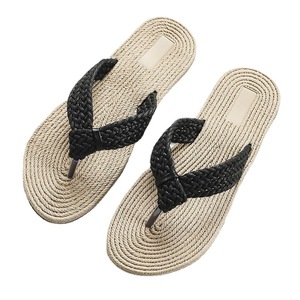 Scarpe da donna di alta qualità pantofole da spiaggia traspiranti in tessuto femminile sandali estivi per interni all'aperto da donna <span class=keywords><strong>infradito</strong></span> in <span class=keywords><strong>paglia</strong></span> estiva - Product Image 5