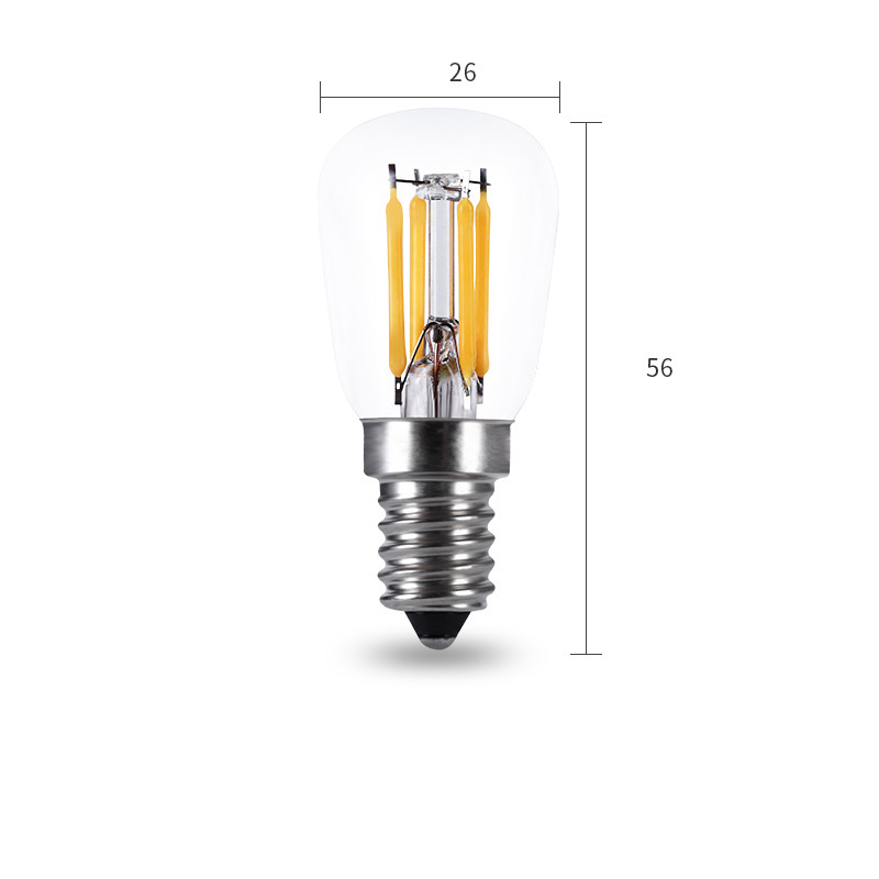 230V светодиодное освещение ретро лампа со светодиодными нитями на цоколе E14 LED холодильник свет лампы