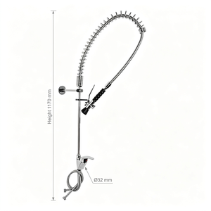 Robinet de cuisine avec douchette extractible pour hôtels et restaurants, autres robinets mélangeurs pour cuisines commerciales, robinet de pré-évier - Product Image 2