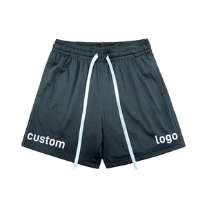 Pantaloncini da bagno estivi con Logo personalizzato da uomo elasticizzati in vita 100% in poliestere stile Casual con pantaloncini da spiaggia in rete per corridori - Product Image 4
