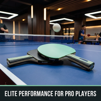 Ensemble de raquettes de tennis de table récréatives 5 plis avec poignée évasée, caoutchouc non cordé à picots, pour jeux sportifs en extérieur