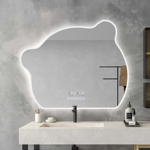 กระจกห้องน้ำ LED รูปทรง<span class=keywords><strong>แพนด้า</strong></span> ป้องกันฝ้า ป้องกันการระเบิด IP44/IP66 กระจกนิรภัย แส<span class=keywords><strong>ด</strong></span>งเวลา/อุณหภูมิ กระจกแต่งหน้าลายการ์ตูน - Product Image 1