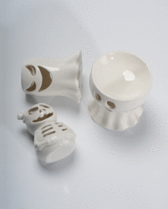 Bruciatore di Incenso in Ceramica a Forma di Scheletro Fantasma di Halloween, Diffusore Aromatico per Incenso, Rosa, Caramella, Menta - Product Image 6