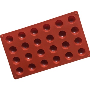 Moldes de silicona semicirculares de fácil liberación de 24 bandejas, esfera para Chocolate forma de media, caramelo, pastel de goma, molde rectangular de silicona para pastel - Product Image 2