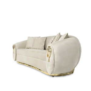 Sofás de Alta Calidad para Sala de Estar, Color Beige, Muebles de Foshan para el Hogar, Villas y Mansiones de Lujo, BOCAS-SF-04-SOLEIL, Personalizables - Product Image 5