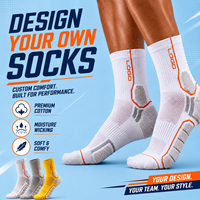 Chaussettes de sport en coton mi-mollet avec logo personnalisé, OEM, ajustement extensible, revers ventilé pour l'entraînement sportif quotidien