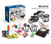 Ensemble de cuisine électrique pour enfants en gros avec lumière et musique, cuisinière à induction de simulation, appareil électroménager, ensemble de jouets d'imitation